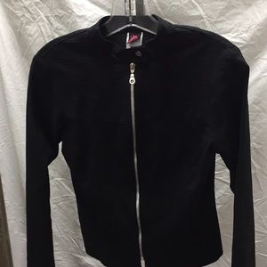 Wrapper Juniors Black Zip Up Jacket